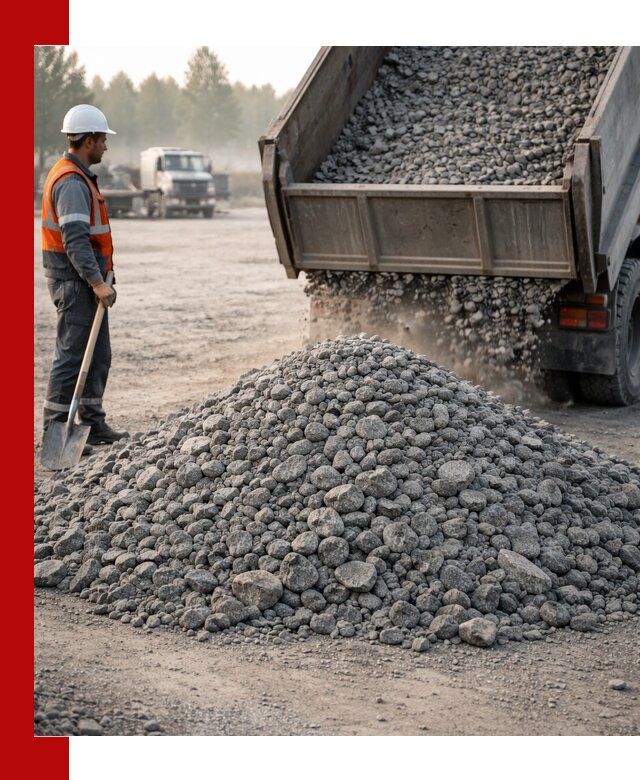 Гранитный щебень фракции 100–201 для строительства в Зеленодольске