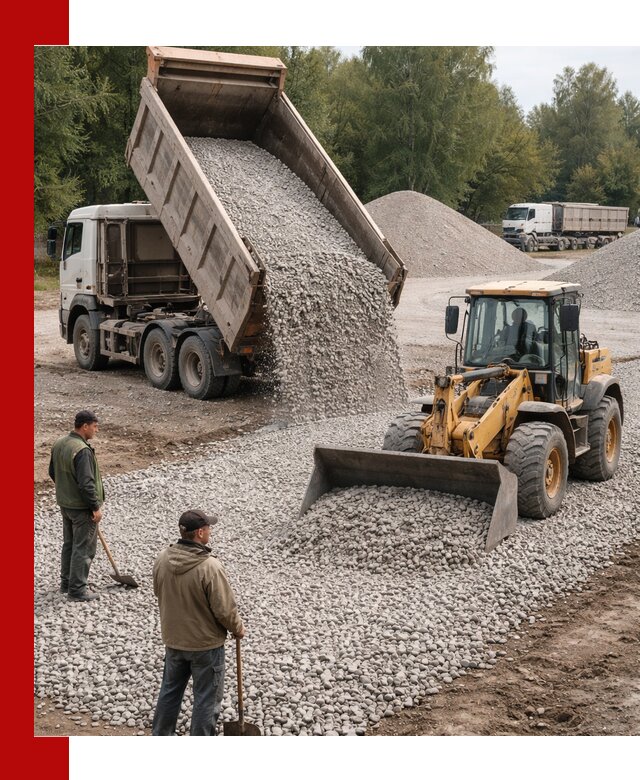 Купить гравийный щебень фракция 20-40 в Зеленодольске с доставкой