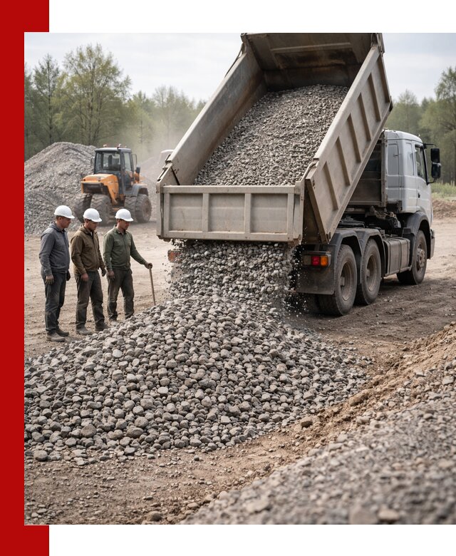 Доставка гравийного щебня фракции 70-120 в Зеленодольске