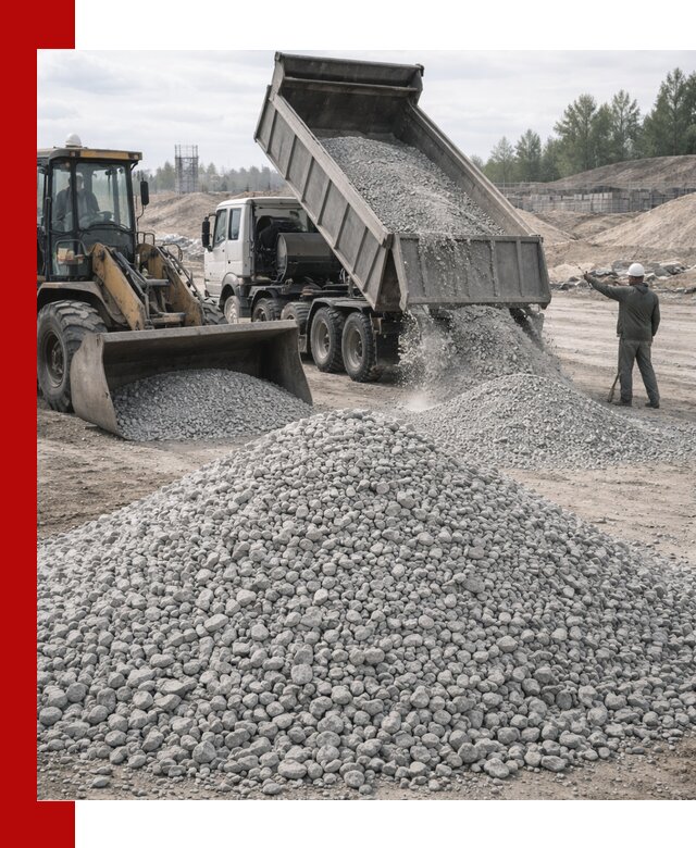 Доставка известнякового щебня фр. 5–20 в Зеленодольске