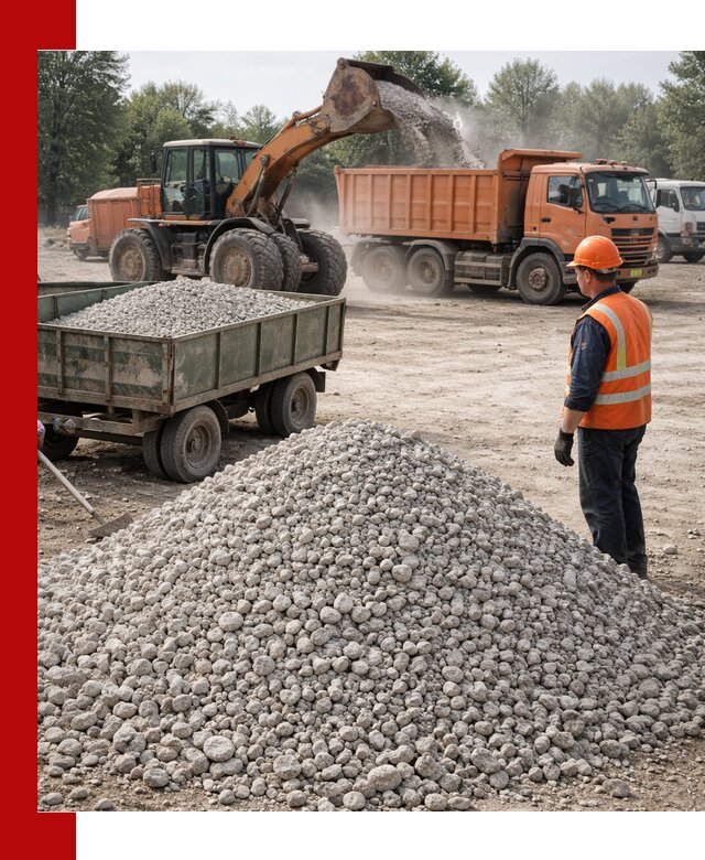 Доставка известнякового щебня фракция 20–40 в Зеленодольске