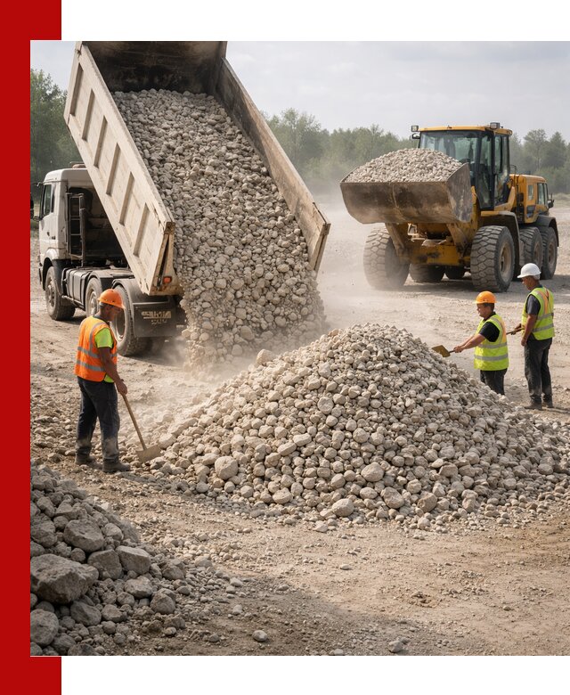 Доставка известнякового щебня фр. 40-70 в Зеленодольске