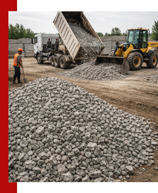 Доставка бетонного щебня фракции 40-70 в Зеленодольске