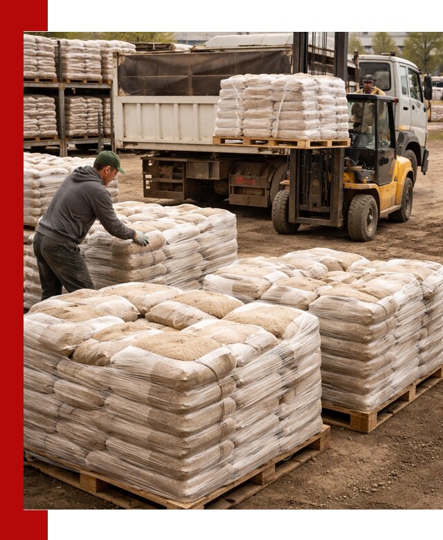 Карьерный песок в мешках с доставкой в Зеленодольске