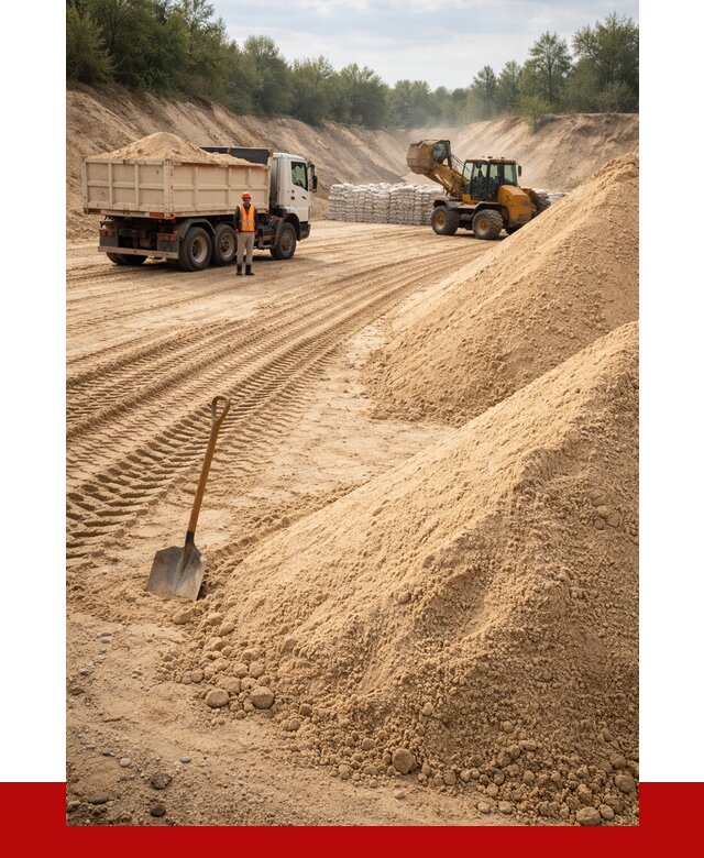 Карьерный песок мелкозернистый в Зеленодольске от 9315 р. | ПРОНЕРУДЗлн