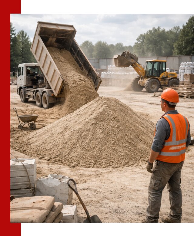 Доставка строительного песка с самосвалом в Зеленодольске