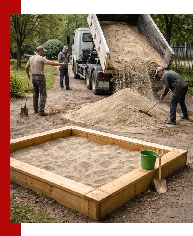 Песок для песочницы с доставкой в Зеленодольске недорого и чистый