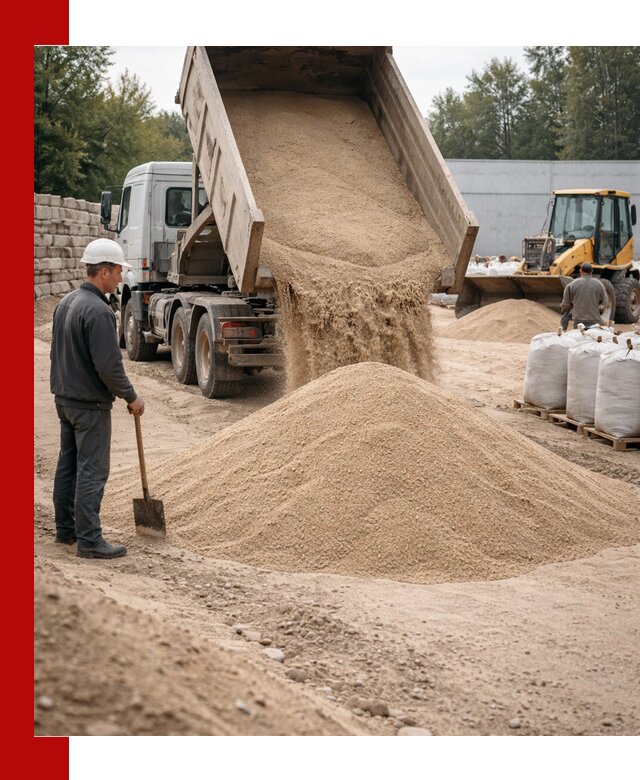 Кварцевый песок фракция 0–3 мм с доставкой в Зеленодольске