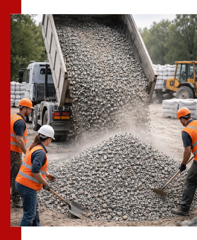 Доставка гравия и камня в Зеленодольске оптом и в розницу
