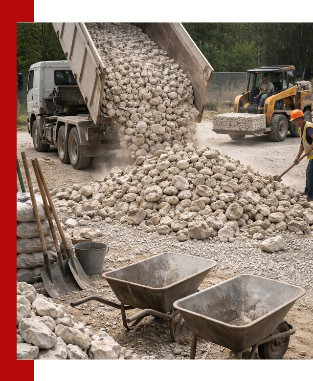 Доставка и продажа бутового известнякового камня в Зеленодольске