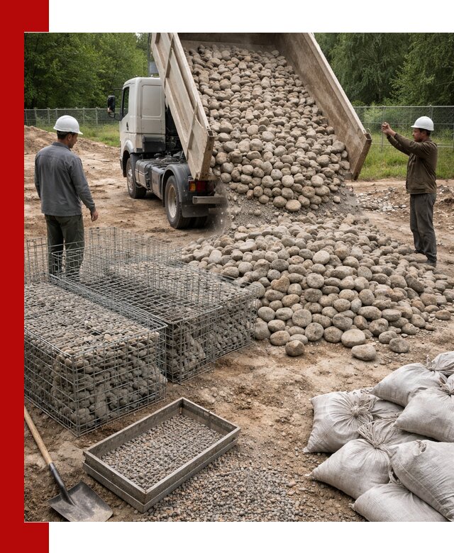 Камень для габионов фракция 70–151 в Зеленодольске