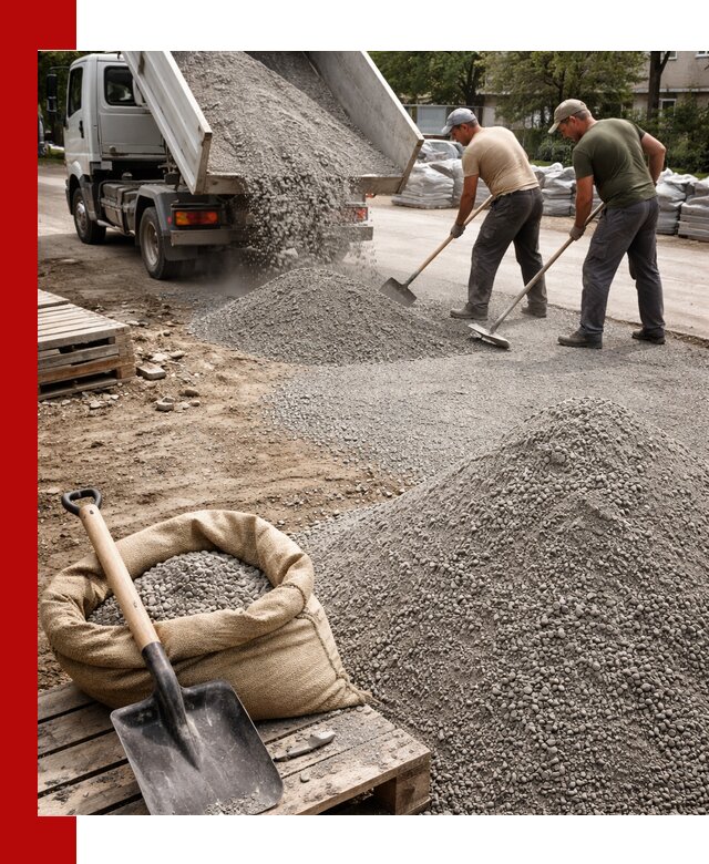 Отсев для тротуарной плитки в Зеленодольске — доставка и укладка