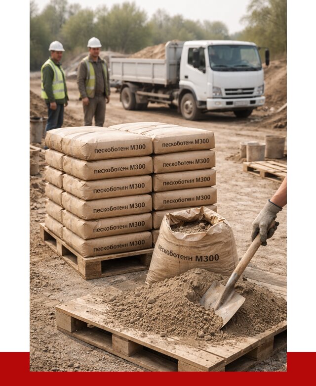 Пескобетон М300 в Зеленодольске с доставкой от 4813 р. за куб | ПРОНЕРУДЗлн