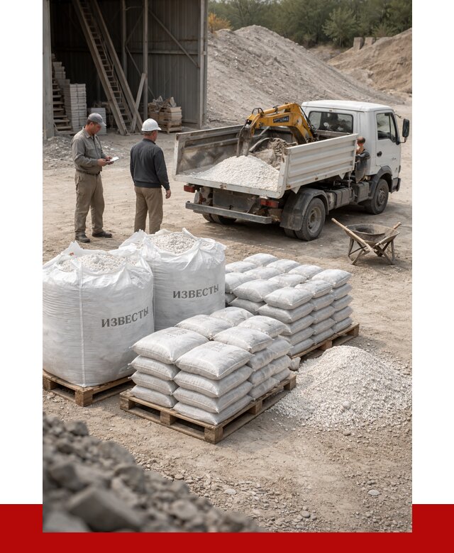 Известь строительная в Зеленодольске с доставкой от 4347 р. | ПРОНЕРУДЗлн