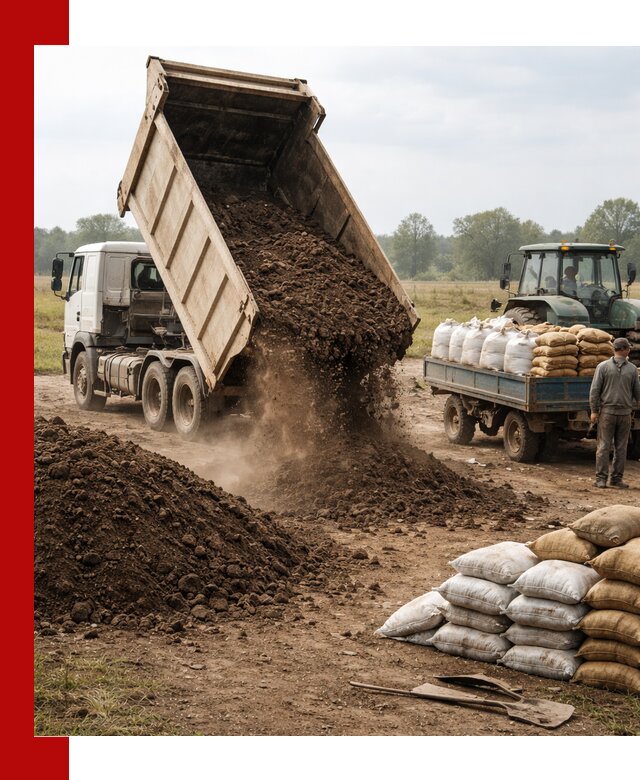 Доставка грунта и удобрений оптом в Зеленодольске для сельхоз и строительства