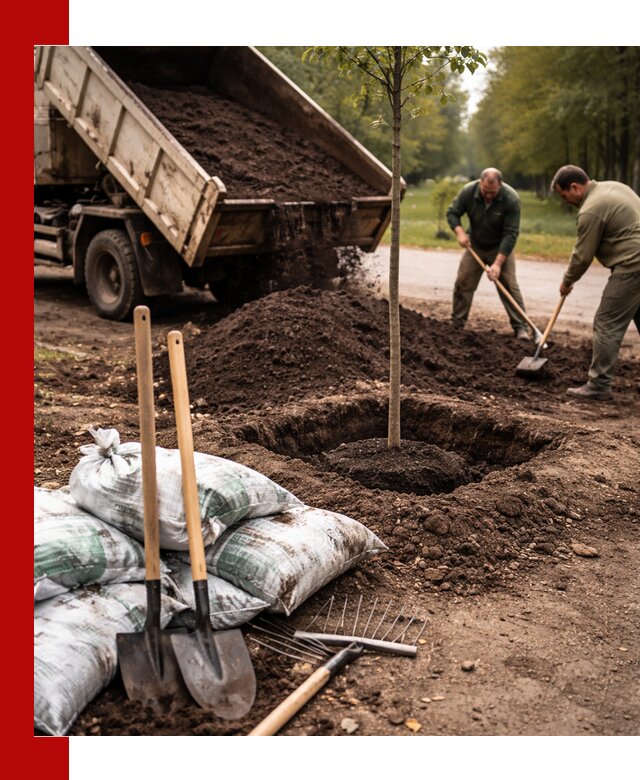 Грунт для посадки деревьев в Зеленодольске — доставка и подготовка почвы