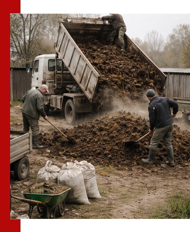 Доставка коровьего навоза самосвалом в Зеленодольске