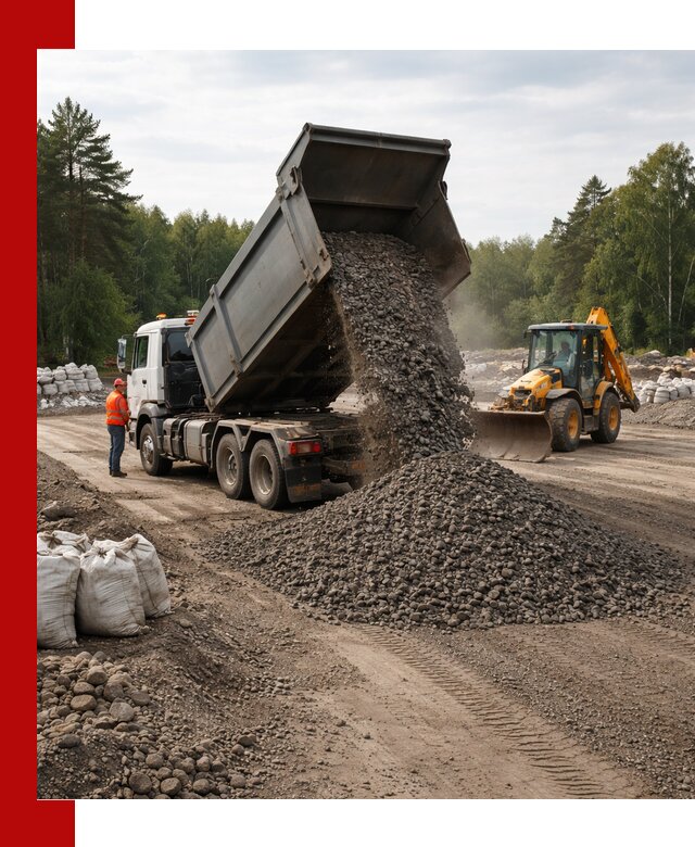Доставка дробленого асфальта в Зеленодольске для дорожных работ