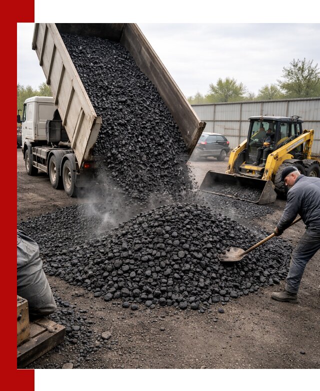 Доставка угля орех в Зеленодольске оптом и в розницу