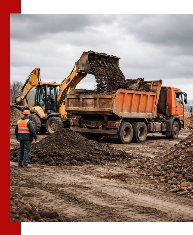 Вывоз грунта и строительного мусора в Зеленодольске грузовыми самосвалами