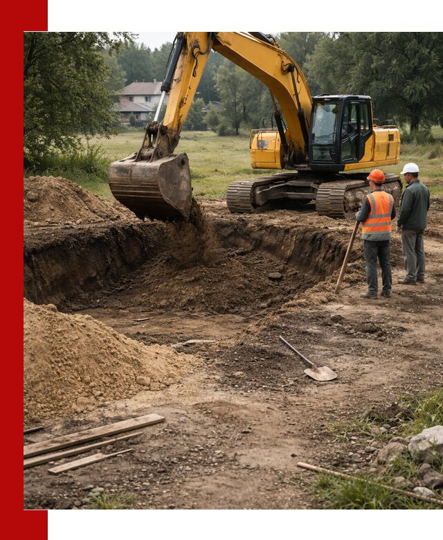 Рытье котлована под фундамент в Зеленодольске (быстро и недорого)