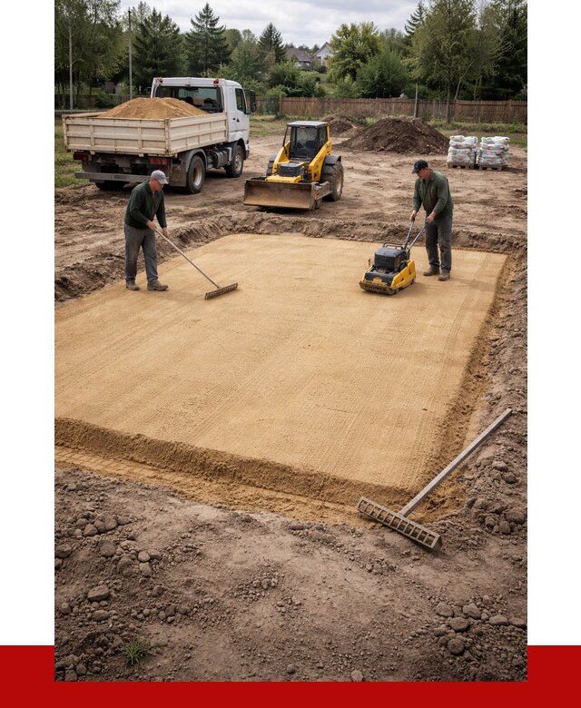 Устройство песчаной подушки в Зеленодольске от 4658 р. ПРОНЕРУДЗлн